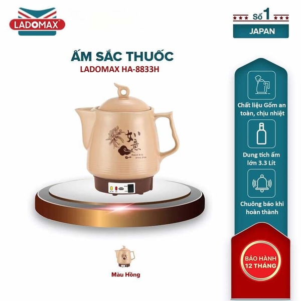 Ấm sắc thuốc Ladomax 3.3 lít HA-8833H - Ảnh 2