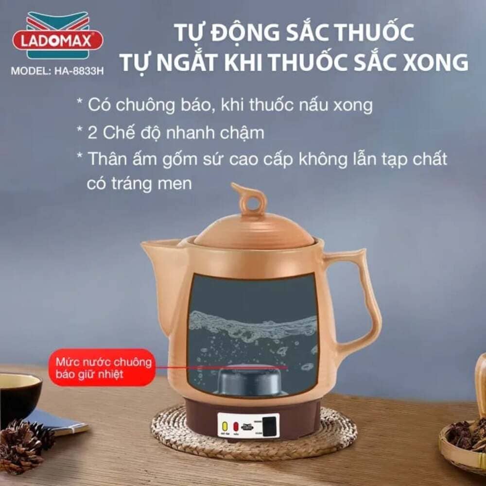 Ấm sắc thuốc Ladomax 3.3 lít HA-8833H - Ảnh 11