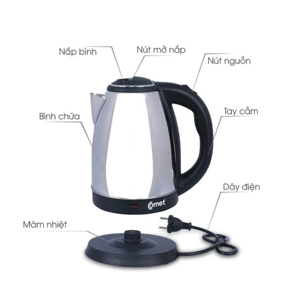 Ấm siêu tốc inox Comet CM8219 1.8L - Ảnh 10