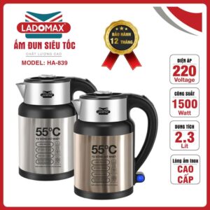 Ấm siêu tốc giữ nhiệt Ladomax HA-839