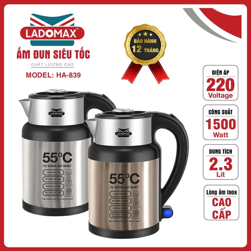 Ấm sắc thuốc Ladomax 3.3 lít HA-8833H - Ảnh 14