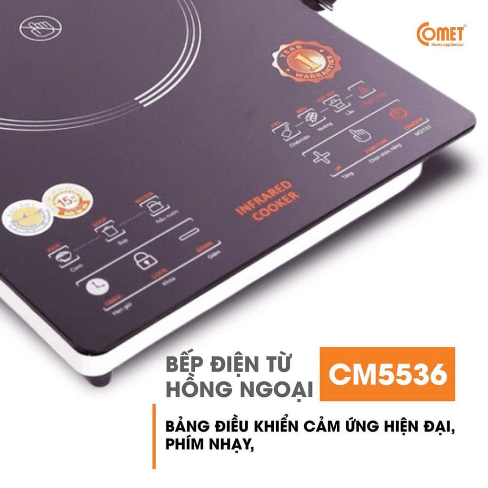 Bếp điện từ hồng ngoại Comet CM5536 công suất 2000W - Ảnh 10