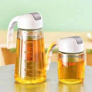 Alternative view of Bình đựng dầu ăn thuỷ tinh có nắp đóng mở tự động 630ml