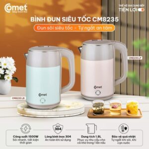 Alternative view of Bình đun nước siêu tốc tự động Comet CM8235