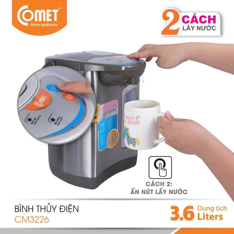 Ấm siêu tốc inox Comet CM8215 1.5L - Ảnh 17