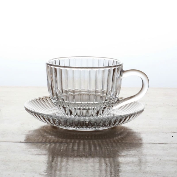 Bộ 6 cốc kèm đĩa có quai cầm uống trà, cafe TCF9003 - Ảnh 2