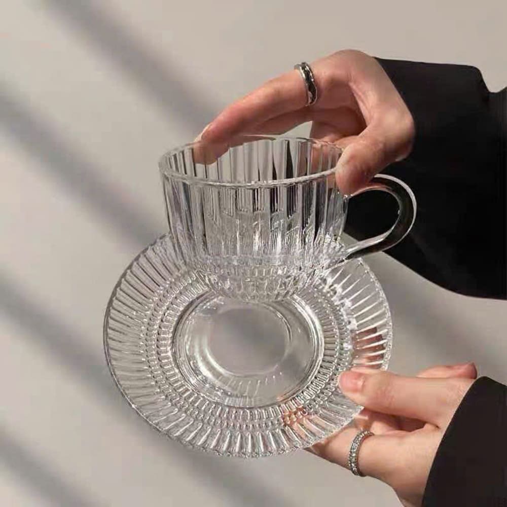 Bộ 6 cốc kèm đĩa có quai cầm uống trà, cafe TCF9003 - Ảnh 10