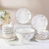 Combo 5 đĩa sứ hoạ tiết hoa dừa trắng size 7inch - Ảnh 6