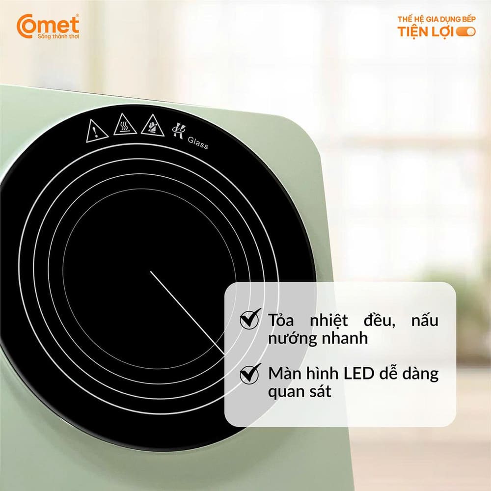 Bếp điện từ hồng ngoại Comet CM5466 công suất 2000W - Ảnh 12