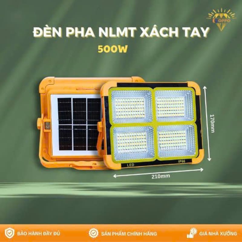 Đèn pha năng lượng mặt trời chống nước có remote 1500w - Ảnh 15