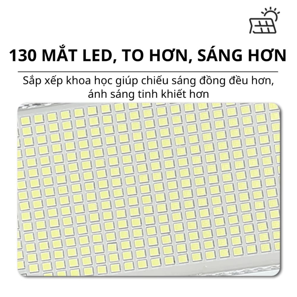 Đèn pha năng lượng mặt trời chống nước có remote 1500w - Ảnh 12