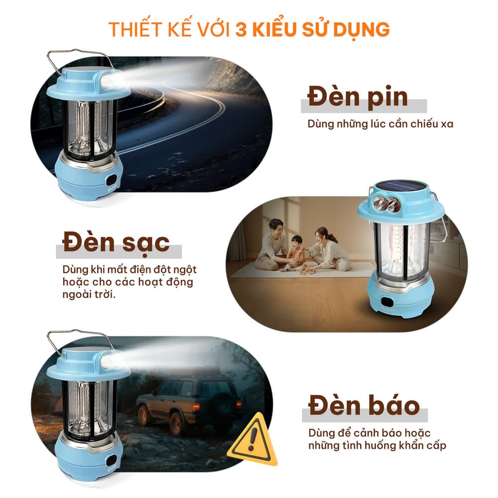 Đèn sạc tích điện đa năng Comet CRL3403S - Ảnh 12