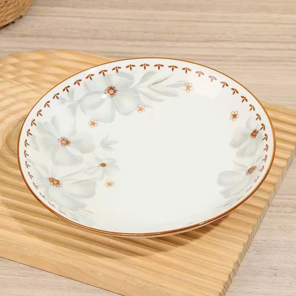 Đĩa sứ hoạ tiết hoa dừa trắng size 9inch - Ảnh 12