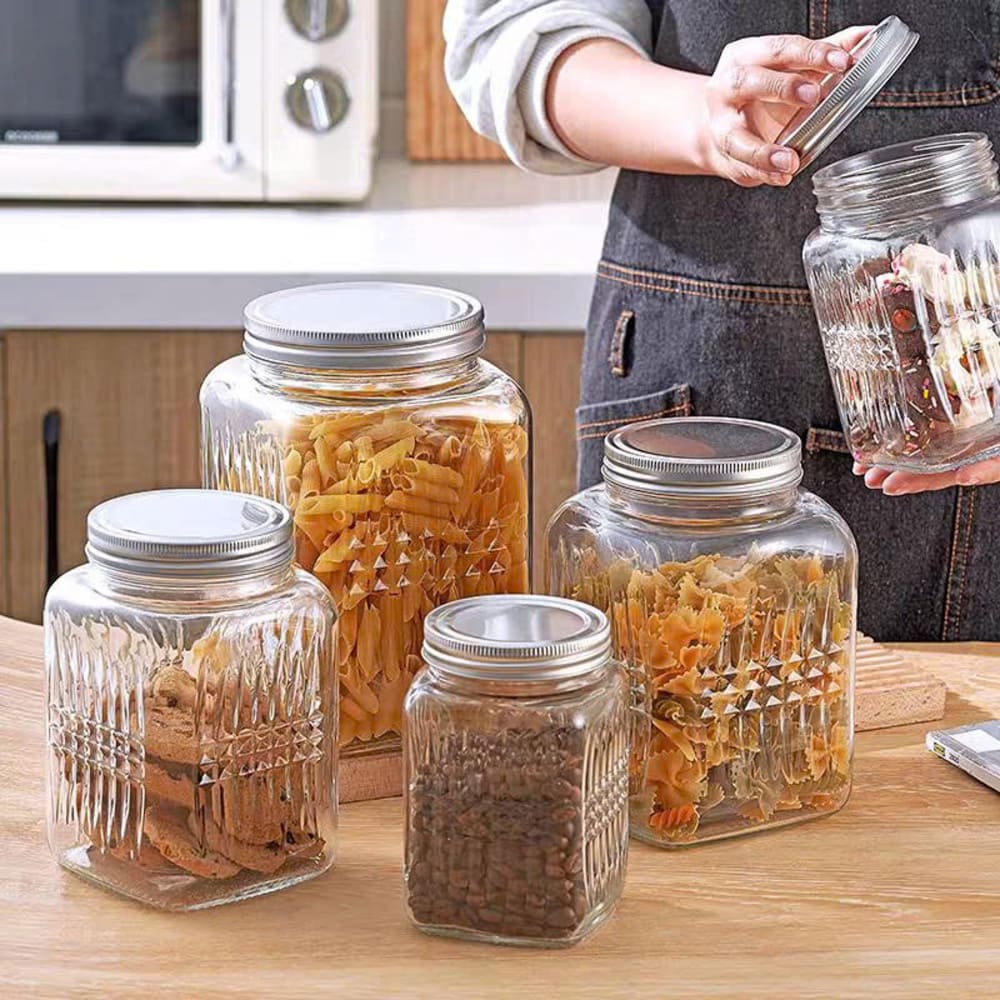 Hũ thủy tinh đựng thực phẩm nắp thiếc vặn tròn 2000ml - Ảnh 11