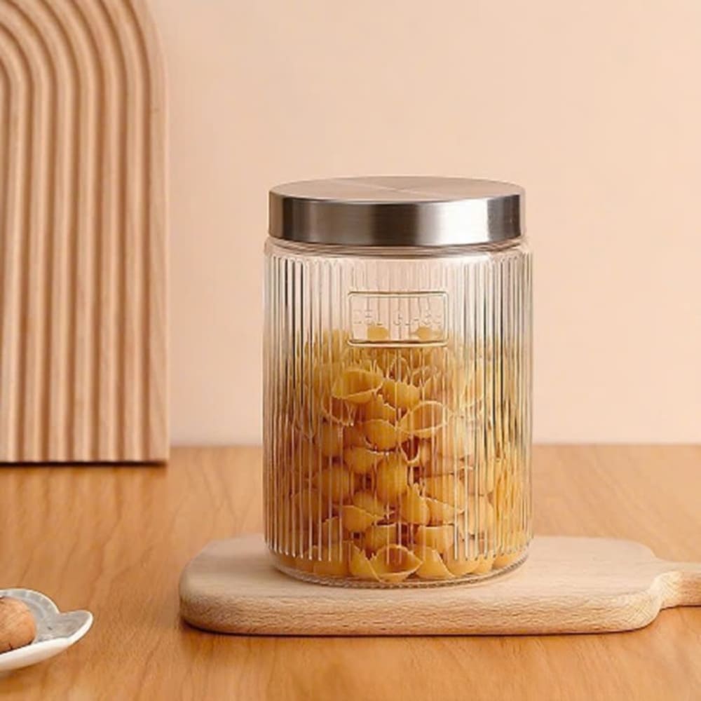 Hũ thuỷ tinh đựng thực phẩm nắp inox vặn tròn 1650ml - Ảnh 11