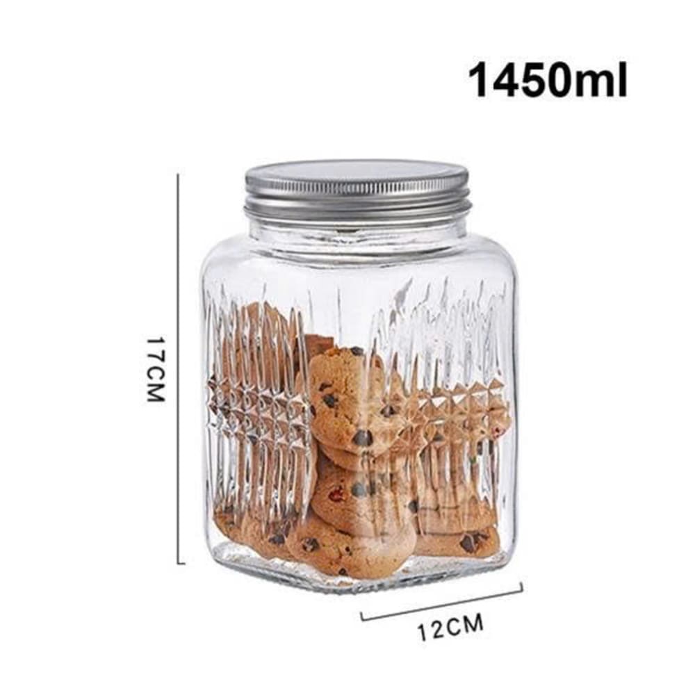 Hũ thủy tinh đựng thực phẩm nắp thiếc vặn tròn 1450ml - Ảnh 9