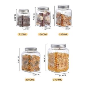 Alternative view of Hũ thủy tinh đựng thực phẩm nắp thiếc vặn tròn 1450ml