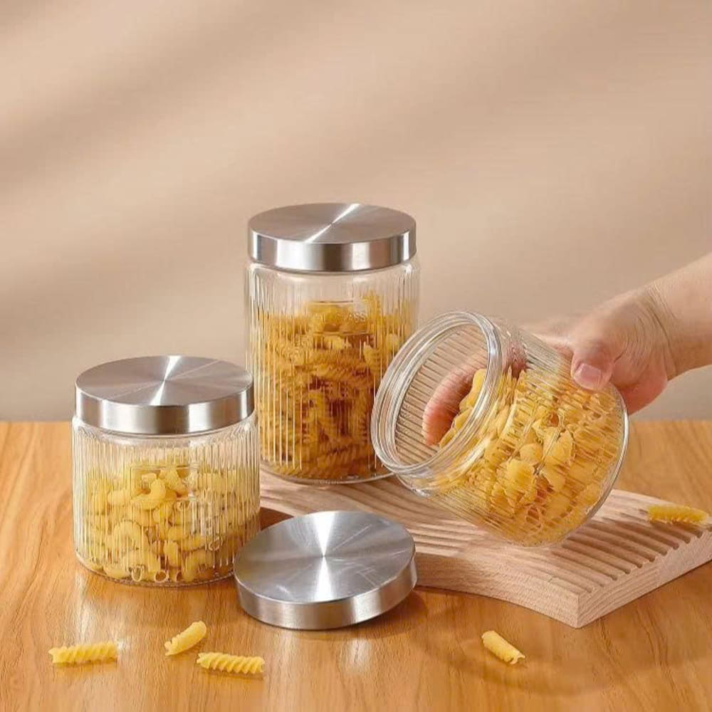 Hũ thuỷ tinh đựng thực phẩm nắp inox vặn tròn 1250ml - Ảnh 12