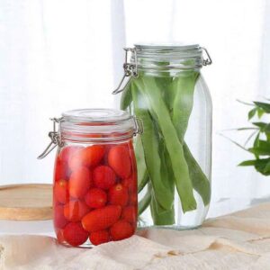 Hủ thủy tinh có nắp gài inox 6506 - 1500ml