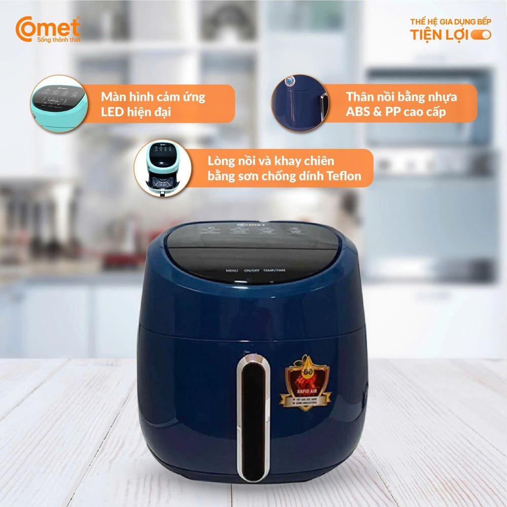 Nồi chiên không dầu Comet CM6838 4L - Ảnh 12