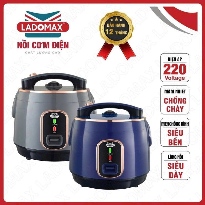 Nồi cơm điện nắp gài Ladomax 1.8 Lít HA-7518
