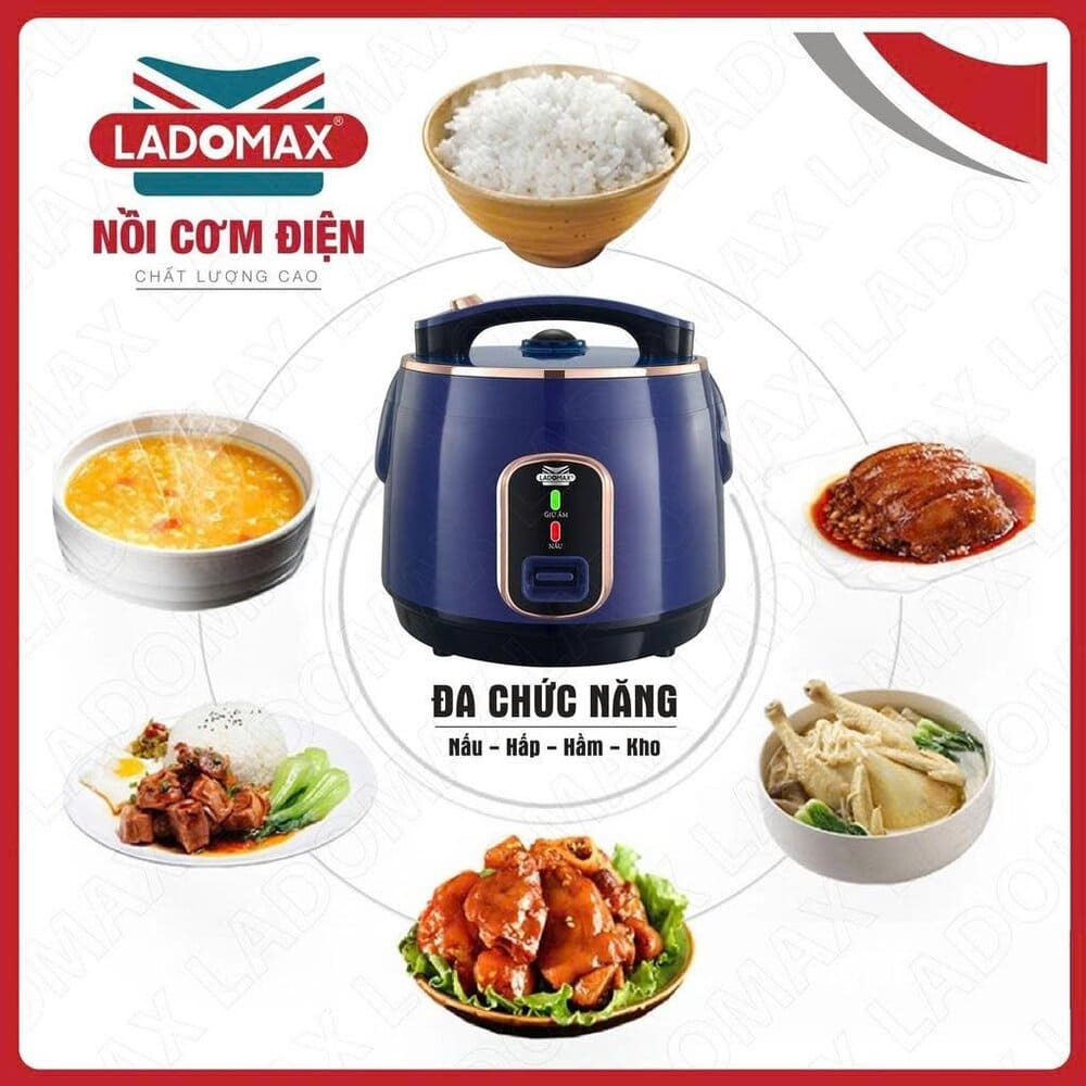 Nồi cơm điện nắp gài Ladomax 1.8 Lít HA-7518 - Ảnh 11