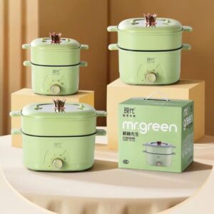 Alternative view of Nồi lẩu điện đa năng 2 tầng có lồng hấp Mr. Green