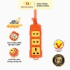 Ổ cắm điện màu cam chịu nhiệt 3 ổ cắm HJD CN3D-4000W - Ảnh 4