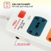 Ổ cắm điện có cầu chì tự động 6 lỗ + 2USB dây 3m HJD 0248B-2U - Ảnh 5