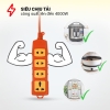 Ổ cắm điện màu cam chịu nhiệt 3 ổ cắm HJD CN3D-4000W - Ảnh 8