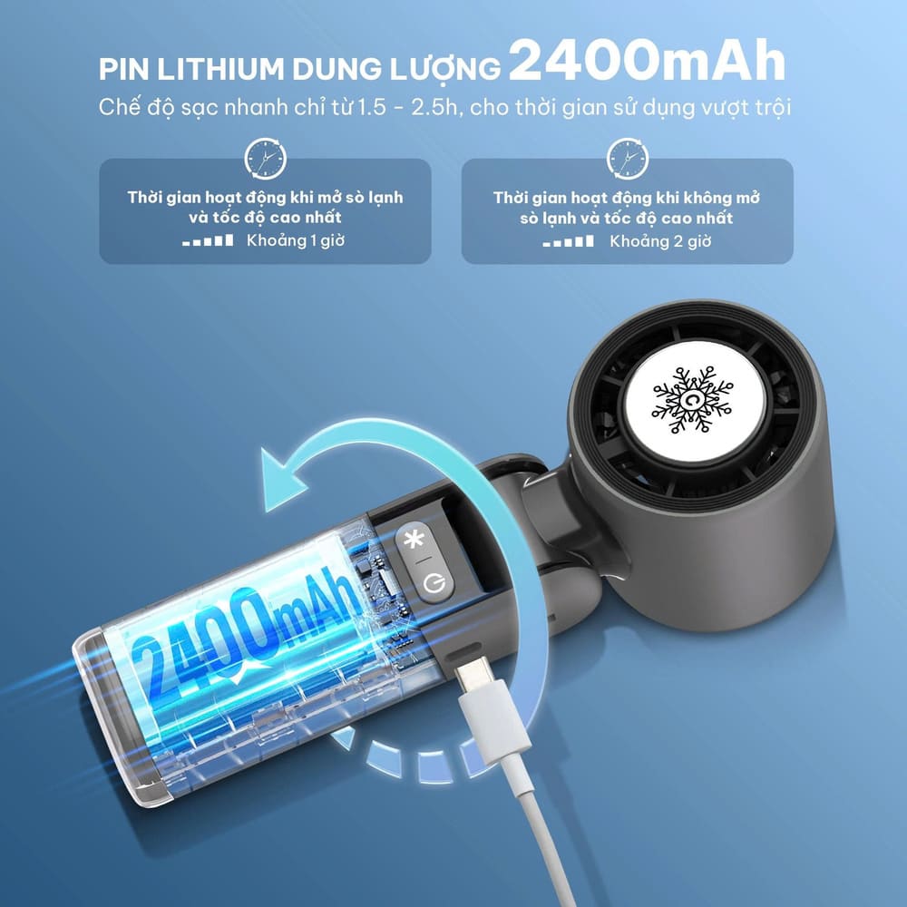 Quạt sạt cầm tay Comet CRF1302 màn hình Led 199 cấp độ gió tùy chỉnh - Ảnh 10