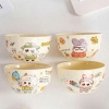 Set 4 bát sứ ăn cơm siêu cute hình hoạt hình size 4.5inch - Ảnh 6