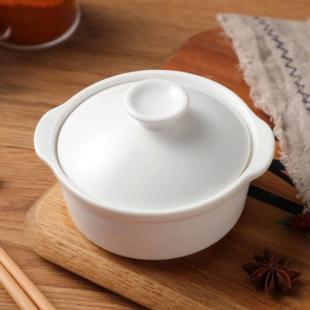 Thố sứ men trắng kèm nắp đậy dùng chưng yến cao cấp - Ảnh 12