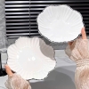 Đĩa sứ trắng viền đen hình hoa mai sang trọng số 6 - Ảnh 3
